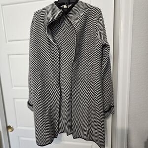 Black and White Chevron Coat